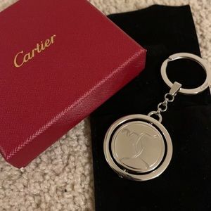 CARTIER Original Stainless Steel High Polished Logo Key Chain